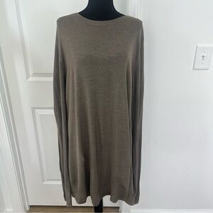 Eileen Fisher Silk Blend Tunic Top Long Sleeve Lagenlook Sz XL